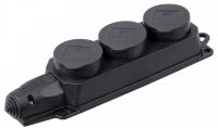 Колодка трехместная IEK с защитной крышкой IP44