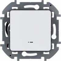 Выключатель 1-кл. Legrand Inspiria с подсветкой белый