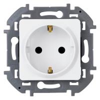 Розетка однопостовая Legrand Inspiria с заземлением белая
