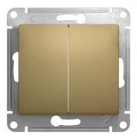 Выключатель 2-кл. Schneider Electric Glossa титан