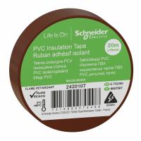 Изолента Schneider Electric ПВХ 20 метров 19 мм коричневая