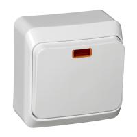 Выключатель 1-кл. Schneider Electric Этюд с подсветкой белый