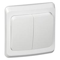 Выключатель 2-кл. скрытый Schneider Electric Этюд с подсветкой белый