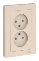 Розетка двухпостовая Schneider Electric AtlasDesign без заземленмия слоновая кость