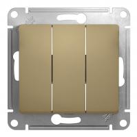 Выключатель 3-кл. Schneider Electric Glossa титан