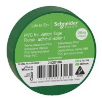 Изолента Schneider Electric ПВХ 20 метров 19 мм зеленая